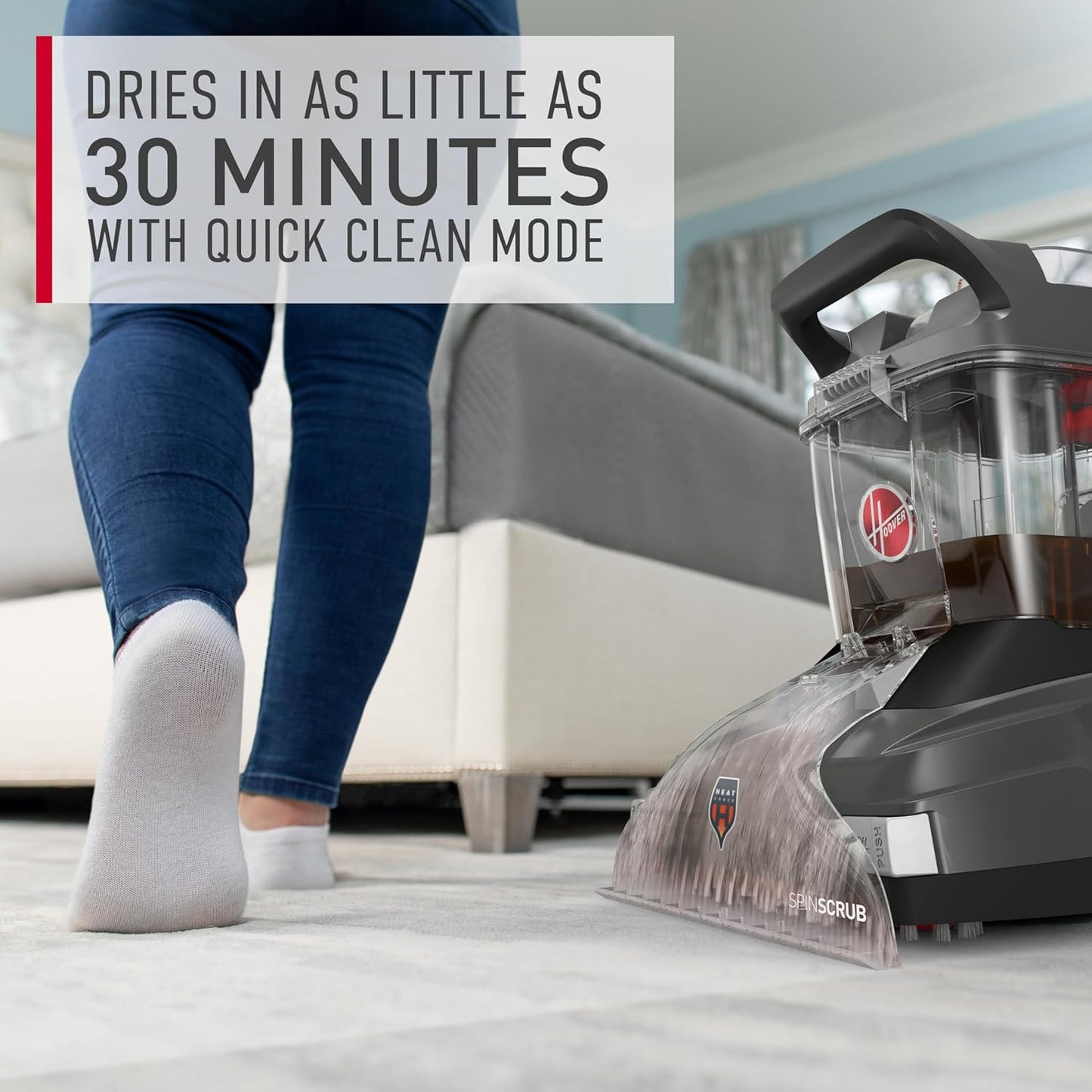 Powerscrub XL Pet Carpet Cleaner Machine for Carpet and Upholstery, Deep Cleaning Carpet Shampooer Machine with Multi-Purpose Tools, Powerful Suction, Pair with  Cleaner Solution