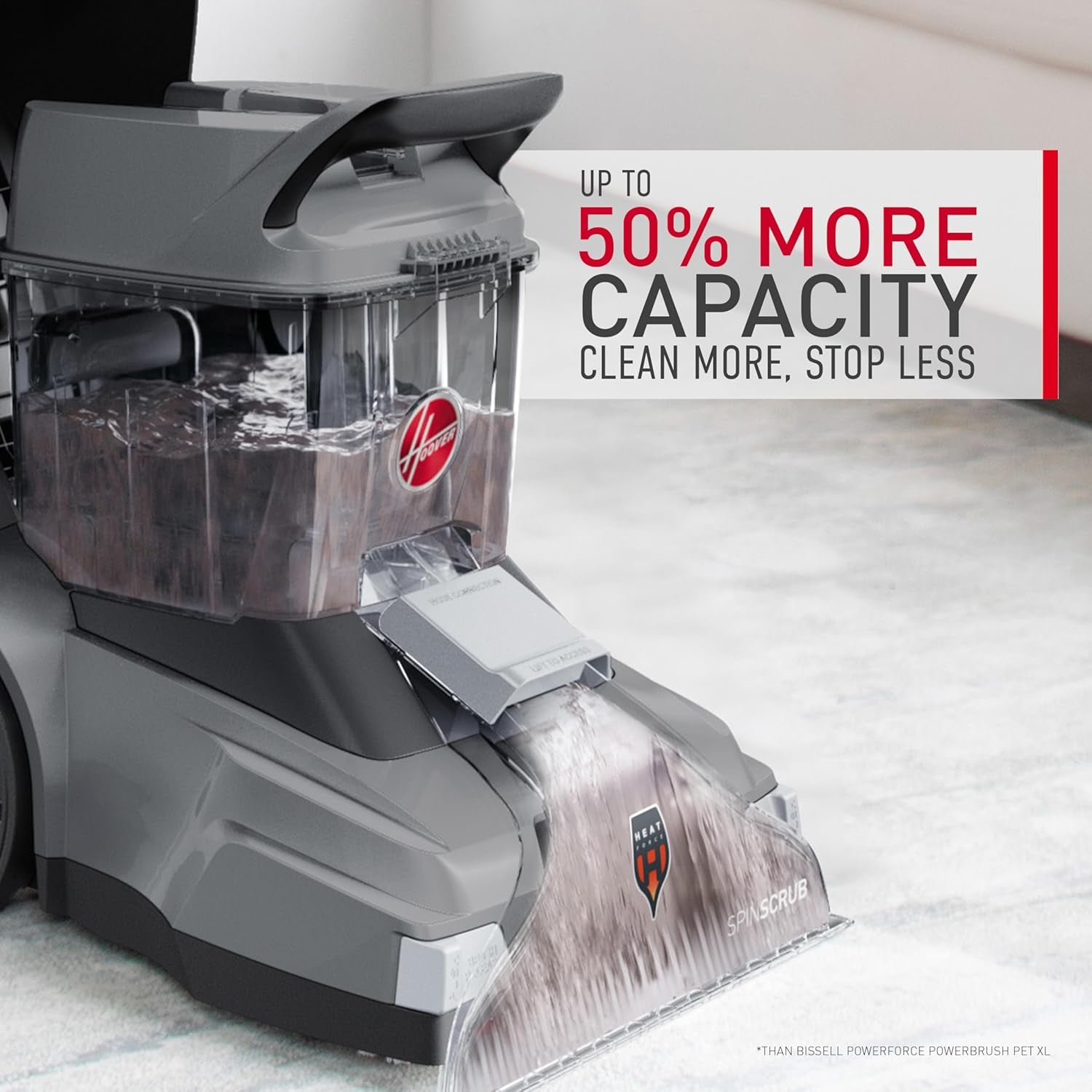 Powerscrub XL Pet Carpet Cleaner Machine for Carpet and Upholstery, Deep Cleaning Carpet Shampooer Machine with Multi-Purpose Tools, Powerful Suction, Pair with  Cleaner Solution