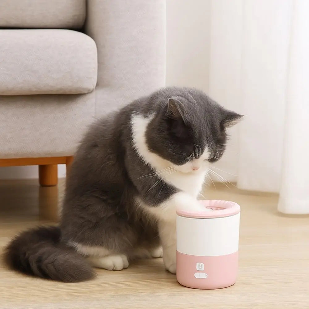 Portable Pet Paw Washer Low Noise Quick Clean Pet Foot Washing Machine USB Charging Electric Pet Paw Cleaner for Cats and Dogs